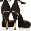 Diane Von Furstenberg Lucette Suede Pumps in Black (gold) - Lyst