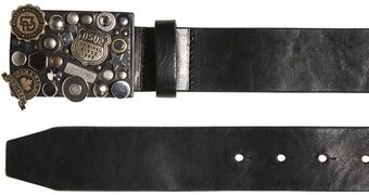DSquared2 Metal Plaques Buckle Leather Belt - Lyst