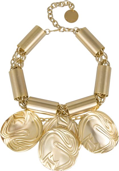 Elie Saab Gold Chunky Choker in Gold - Lyst