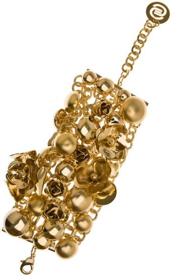 Elie Saab Large Metal Flower Bracelet - Lyst