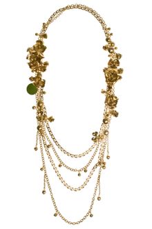 Elie Saab Long Multichain Metal Flower Necklace - Lyst
