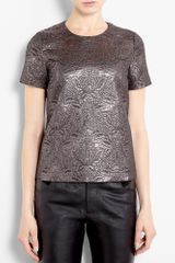 Elizabeth And James Embossed Brocade Effect Shell Top