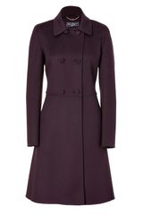 Ferragamo Plum Wool Cashmere Coat