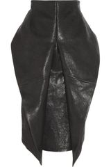 Haider Ackermann Texturedleather Origami Skirt