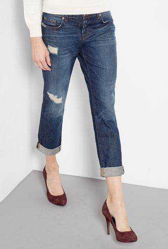 J Brand Aiden Distressed Boyfriend Jeans - Lyst