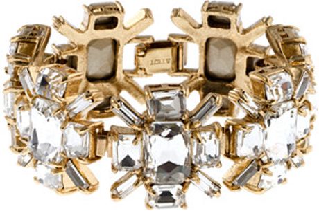 J.crew Squared Starburst Bracelet in White (crystal) - Lyst