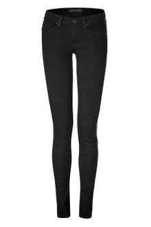 Juicy Couture Black Leather Inset Lila Skinny Jeans - Lyst