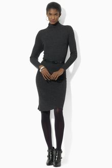 Lauren by Ralph Lauren Longsleeved Merino Dress - Lyst