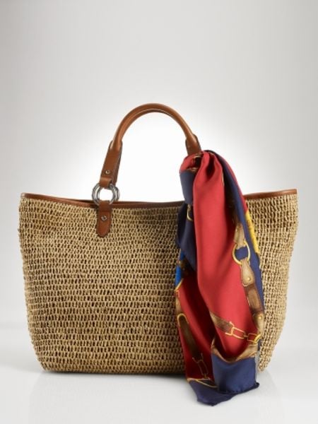 ralph lauren straw tote