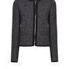 Mango Tweed Jacket in Black - Lyst