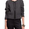 Mango Tweed Jacket in Black - Lyst