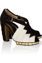 Marni Twotone Suede Sandals