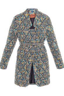 Missoni Boucle Inverted lapel Coat - Lyst