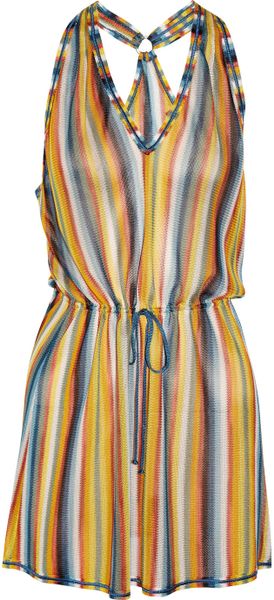 Missoni Striped Crochetknit Beach Dress in Multicolor (multicolored) - Lyst