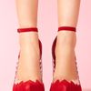Nasty Gal Audrey Platform Wedge Red Suede in Red - Lyst