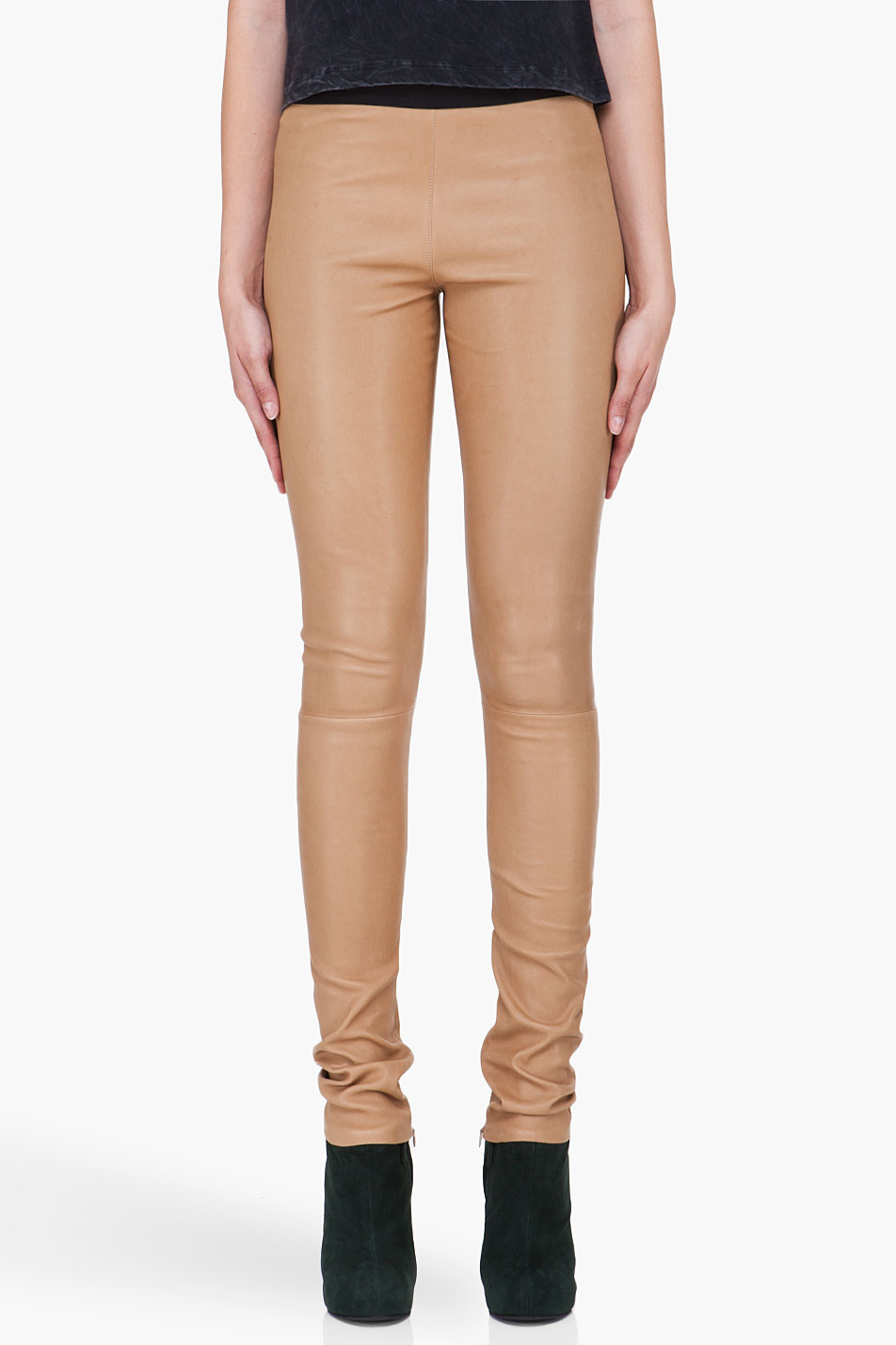 leggings beige zara