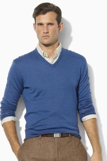 Polo Ralph Lauren Merino Wool Vneck - Lyst