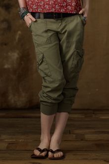 Ralph Lauren Cotton Cropped Cargo Pant - Lyst
