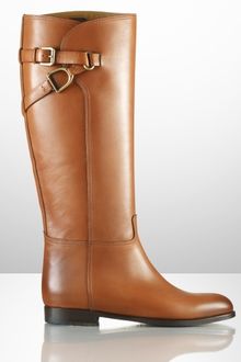 Ralph Lauren Collection Sachi Calfskin Riding Boot - Lyst