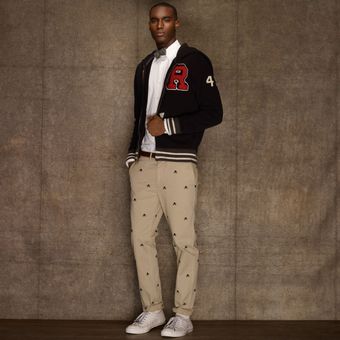 Rugby Fleece Hooded Varsity Jacket - Lyst