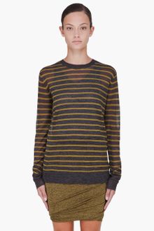 T By Alexander Wang Yellow Striped Knit Sweater - Lyst