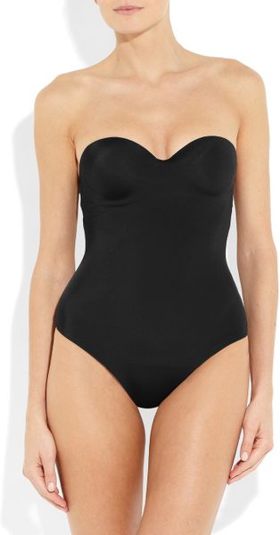 Wolford Mat De Luxe Forming Thong Bodysuit In Black Lyst