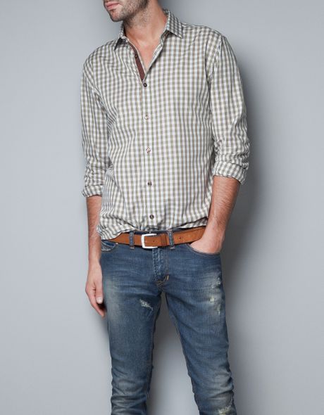 zara check shirt mens