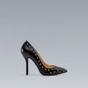 Zara Studded Court Shoe in Black - Lyst