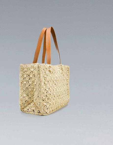 zara straw handbags