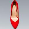 Zara Basic Suede Court Shoe in Red - Lyst