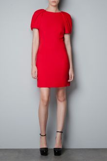 Zara Puff Sleeve Dress - Lyst