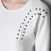Zara Dress with Studded Shoulders in White - Lyst