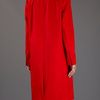 Acne Contrast Collar Coat in Red - Lyst