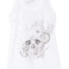 Alexander Mcqueen Dandelion Skull Print Cotton Tank in Yellow (dandelion) - Lyst