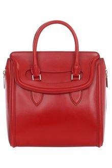 Alexander McQueen Red Polished Leather Medium Heroine - Lyst
