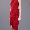 Alexander Wang Asymmetric Draped Dress in Red - Lyst