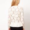Asos Collection Asos Heavy Lace Top with Peplum in Black - Lyst