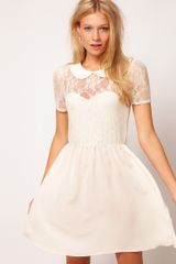 ASOS Collection Asos Lace Shirt Dress with Peterpan Collar