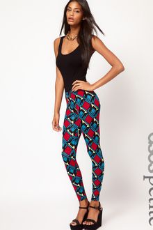 Asos Petite Exclusive Printed Leggings - Lyst
