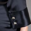 Balmain Buttoned Front Blouse in Black - Lyst