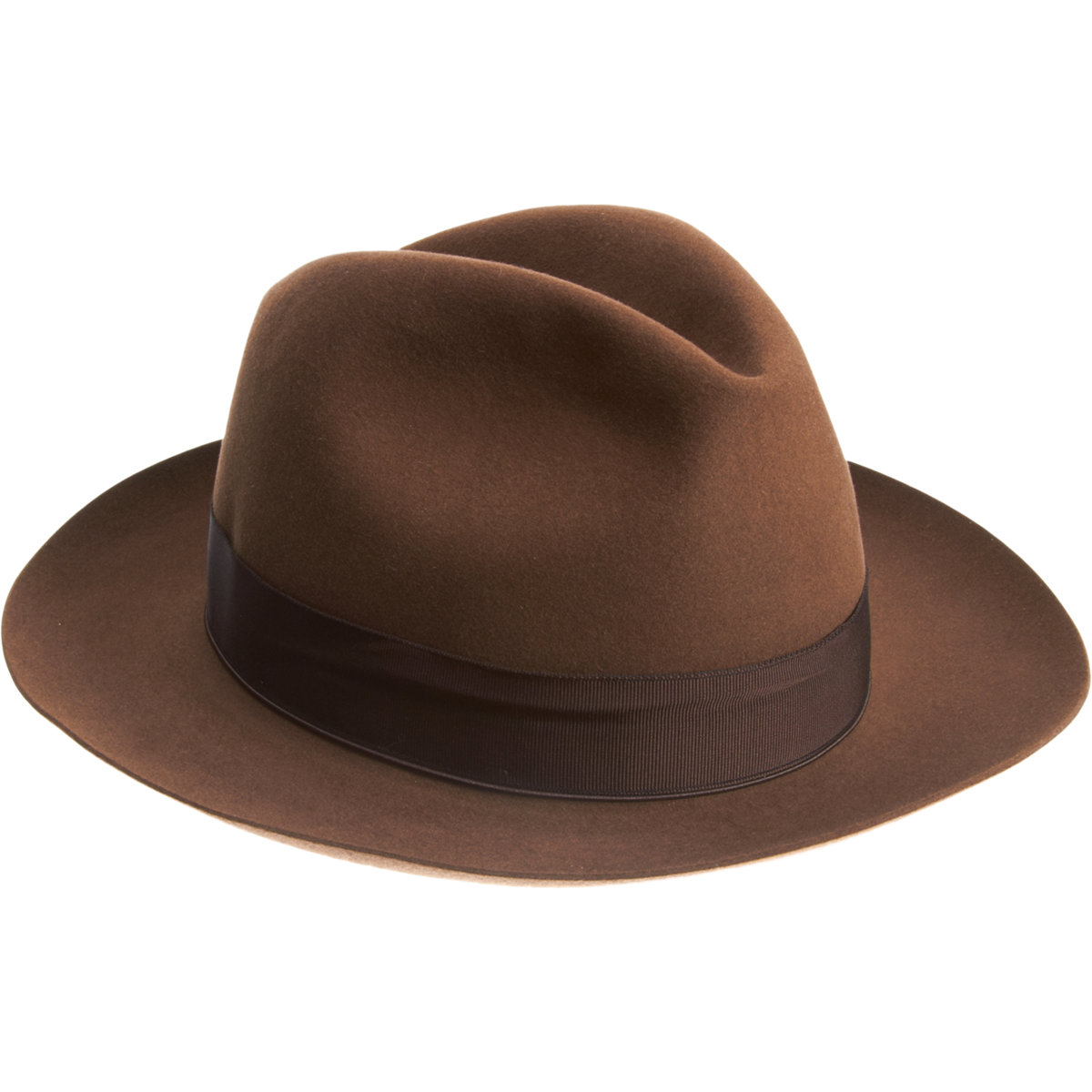 Borsalino Classic Fedora In Brown For Men Lyst