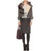 Burberry Prorsum Herringbone Jacket with Fur Collar in Gray (grey) - Lyst