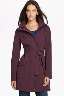 Calvin Klein Fleece Lined Coat with Detachable Hood - Lyst