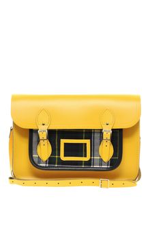 Cambridge Satchel Company The 14 Leather Satchel with Tartan Pocket - Lyst