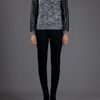 Chloé Contrast Raglan Sleeve Sweater in Gray (black) - Lyst