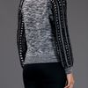 Chloé Contrast Raglan Sleeve Sweater in Gray (black) - Lyst