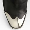 Christian Louboutin Chelita Leather Metal Wingtip Ankle Boots in Black - Lyst