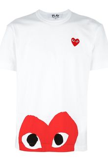 Comme Des Garçons Cdg Tshirt White W Red Hart M - Lyst