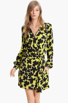 Diane Von Furstenberg Dora Silk Faux Wrap Dress - Lyst