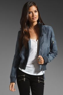 Diesel Nora Treated Leather Jacket - Lyst
